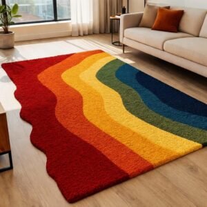 Rainbow Shaggy Rug (120x170cm)