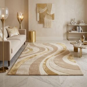 Luxury Gold Accent Rug (200x290cm)
